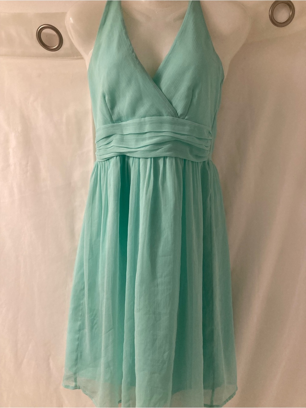 Vero Moda Mint Green Halter Mini Dress Lace Back Size S